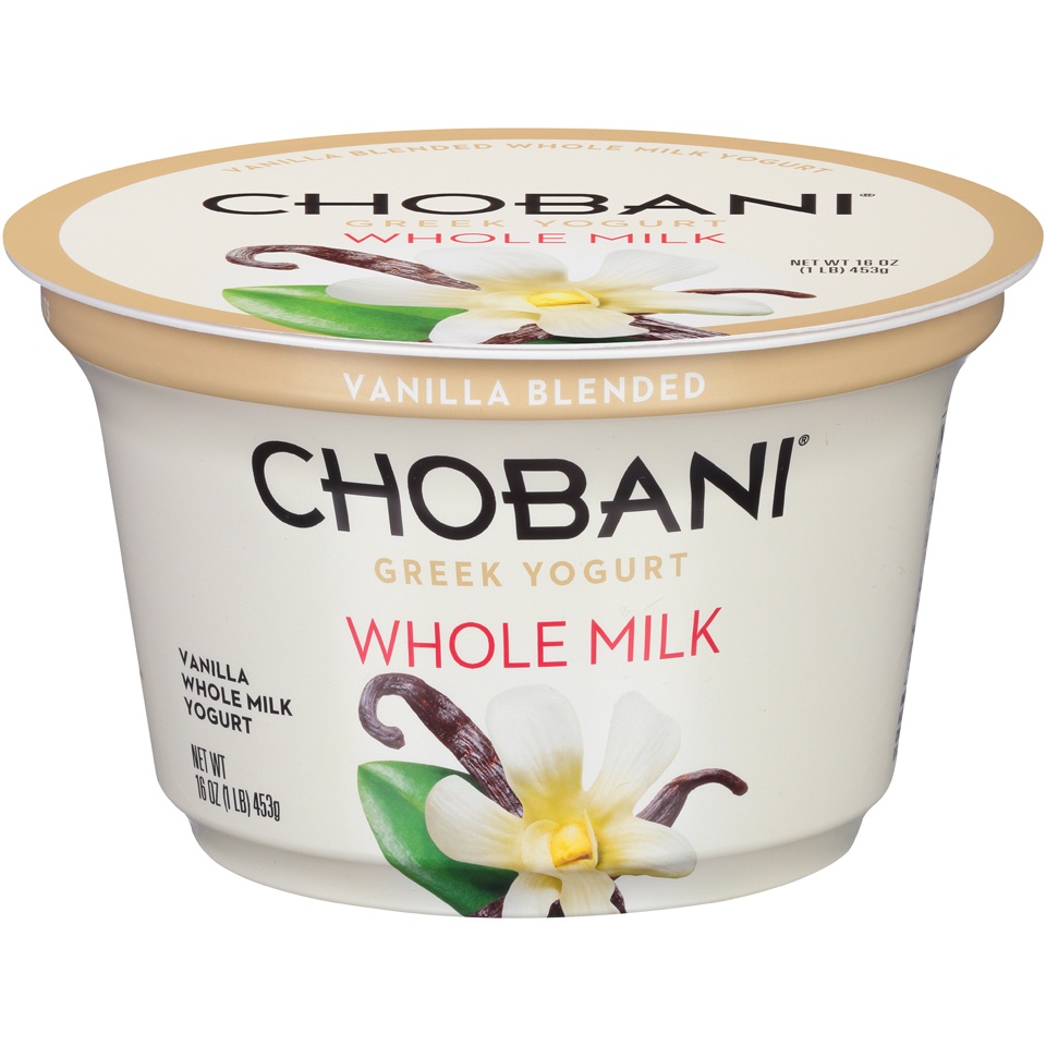 slide 1 of 1, Chobani Vanilla Blended Whole Milk Greek Yogurt, 16 oz