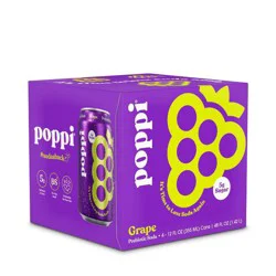 Poppi Grape Prebiotic Soda- 4 ct; 12 fl oz