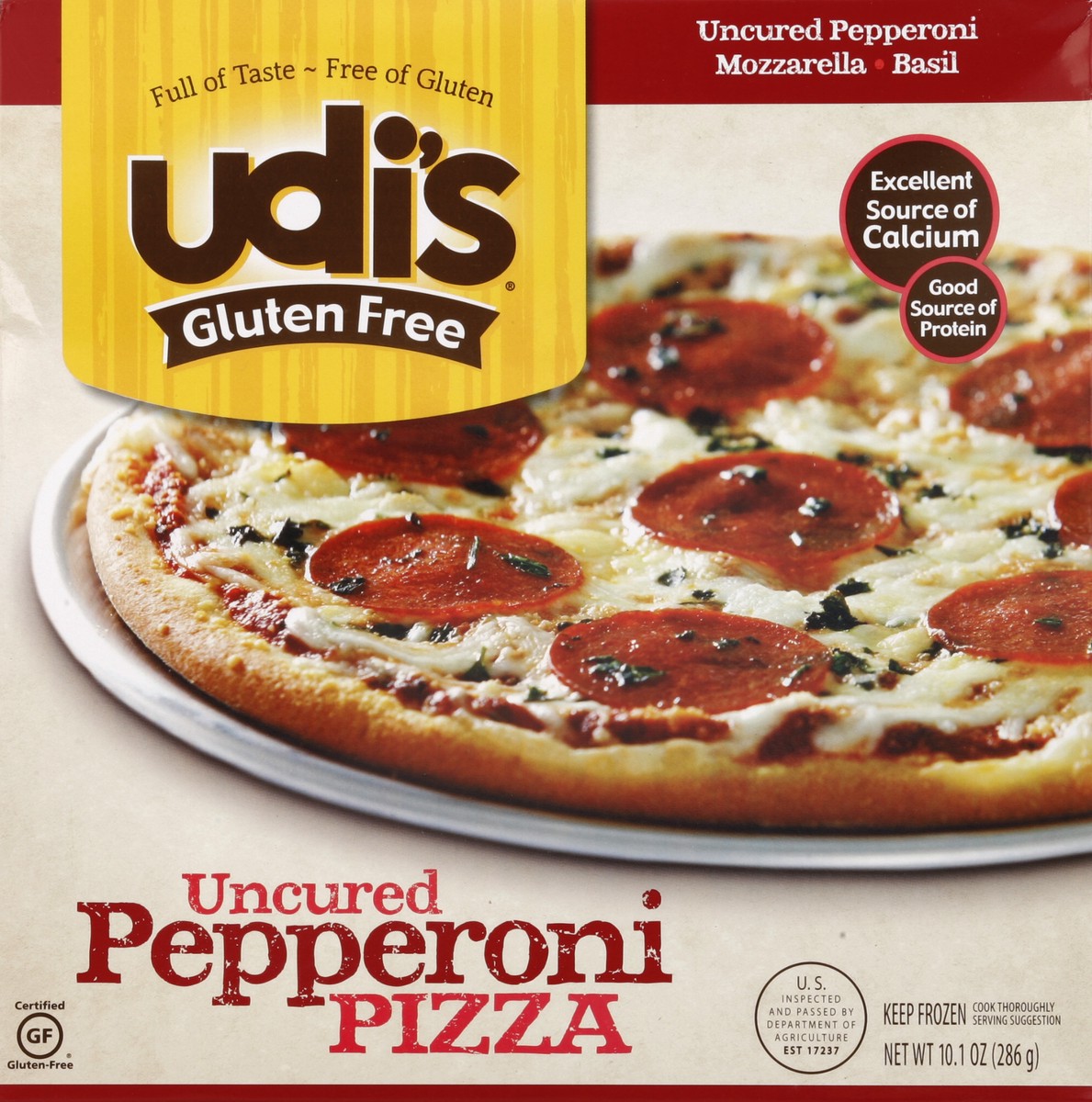 slide 4 of 4, Udi's Gluten-Free Pepperoni Pizza, 10.1 oz