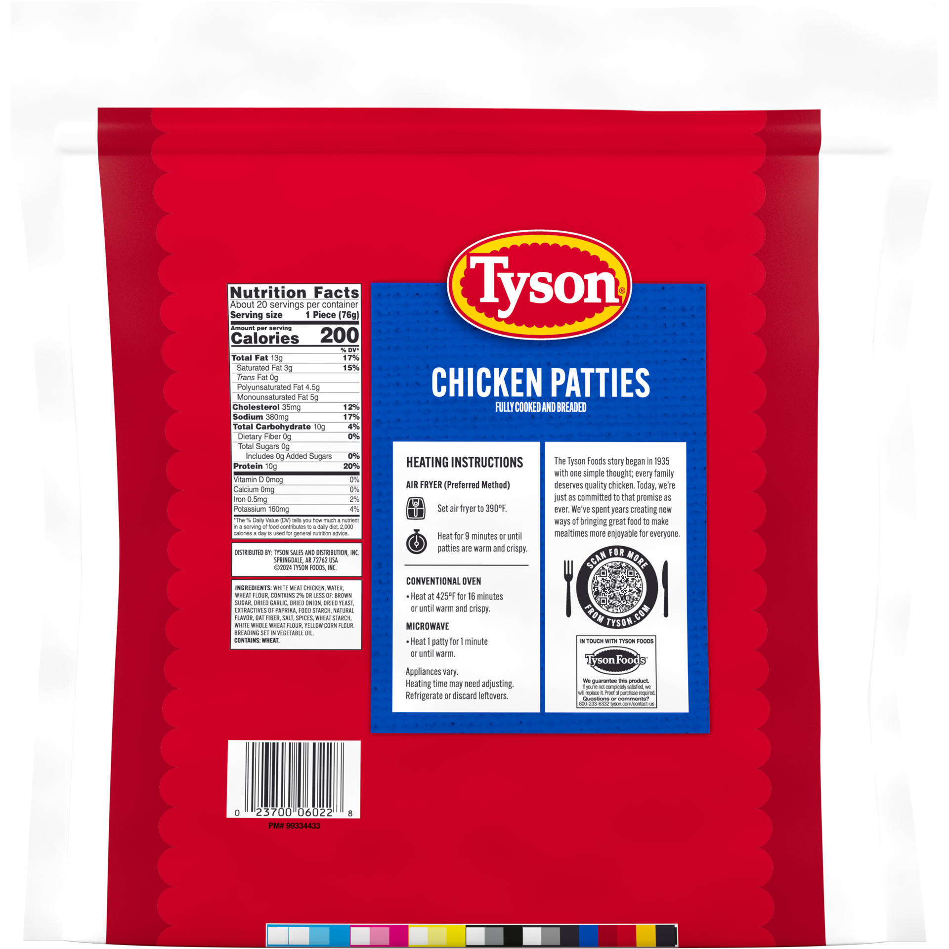 slide 6 of 8, Tyson Frozen Chicken Patties Family Pack, 3.37 lb, 1.53 kg