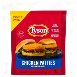 Tyson Frozen Chicken Patties Family Pack, 3.37 lb
