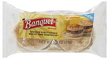 slide 1 of 1, Banquet Sausage & Buttermilk Biscuit, 3.2 oz