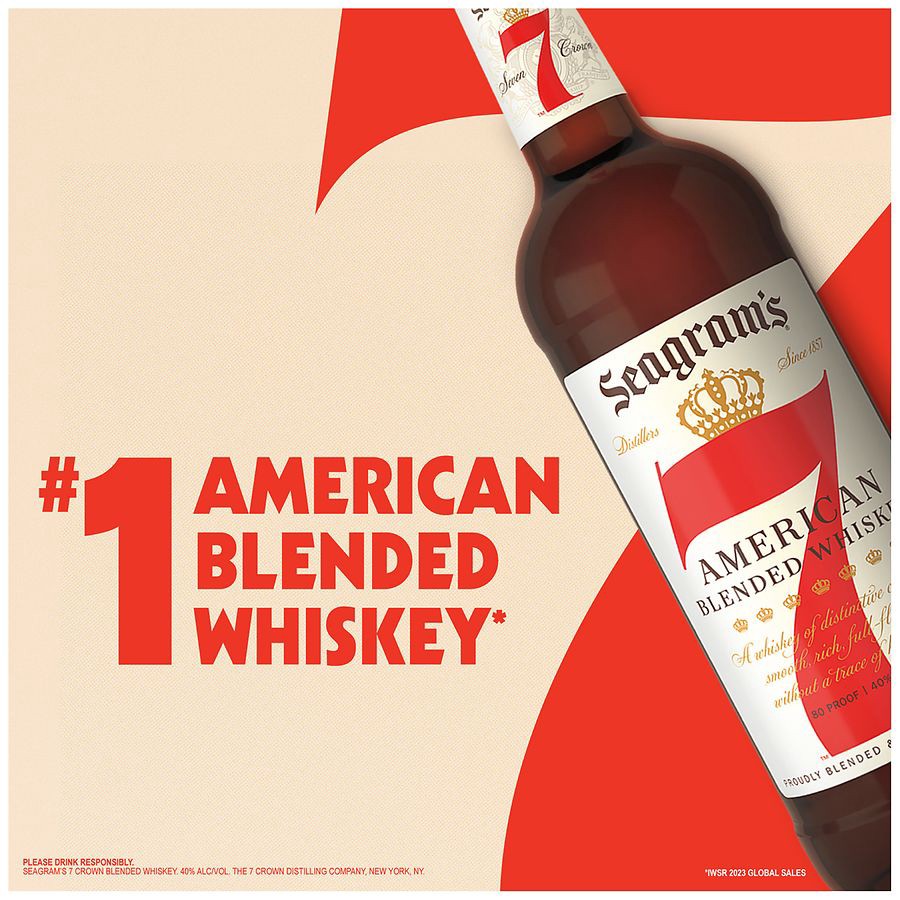 slide 5 of 5, The 7 Crown Distilling Company Seagram's 7 Crown American Blended Whiskey, 1.75 liter