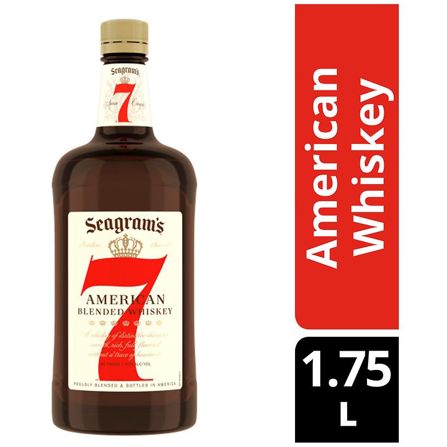 slide 3 of 5, The 7 Crown Distilling Company Seagram's 7 Crown American Blended Whiskey, 1.75 liter