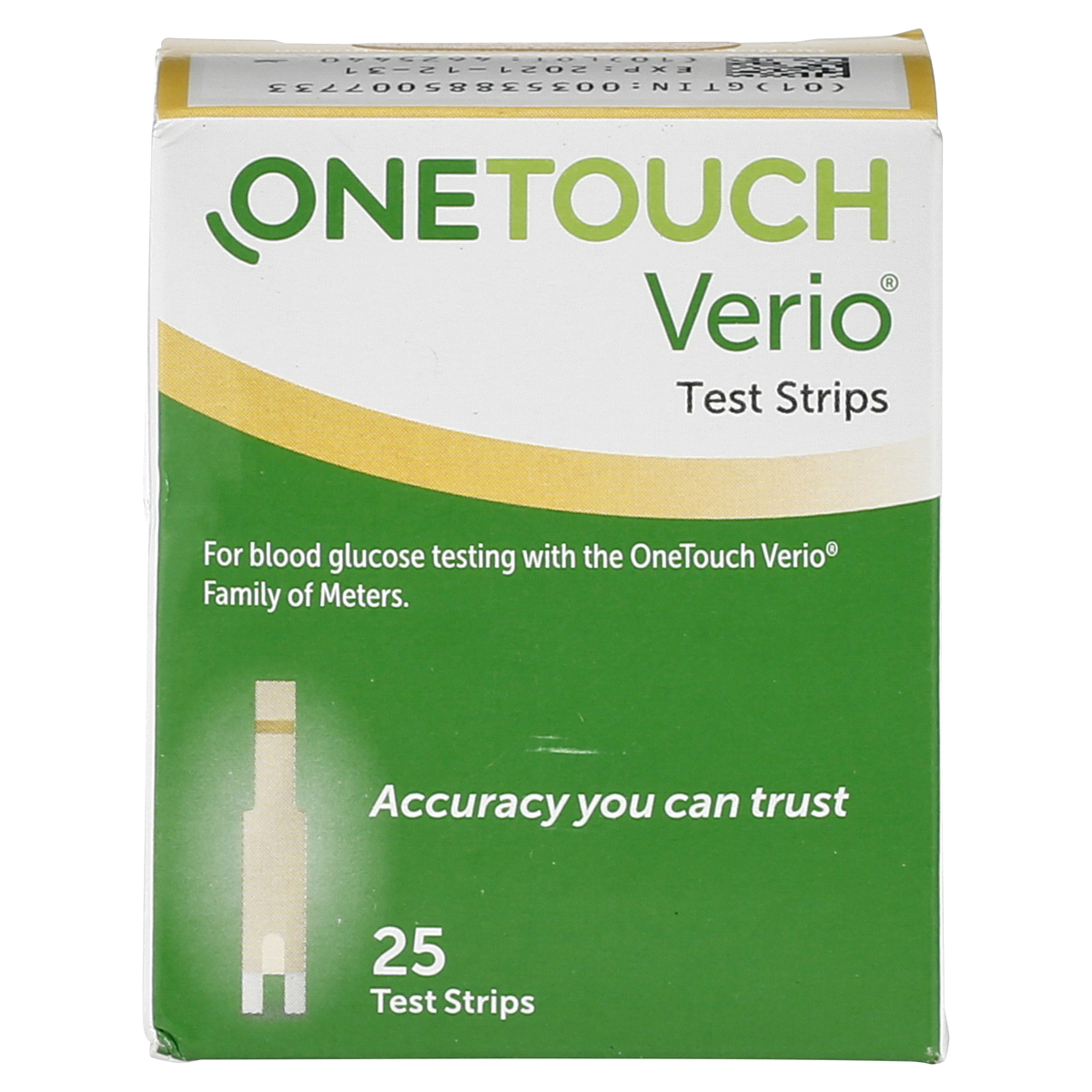 slide 1 of 1, One Touch Verio Test Strips, 25 ct