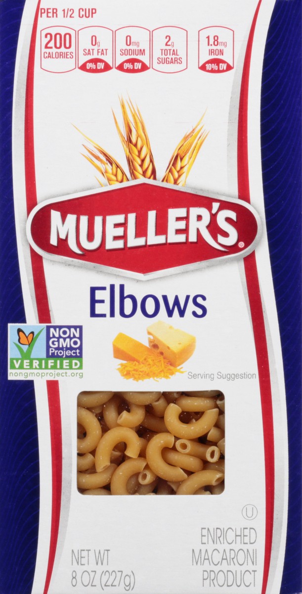 slide 1 of 9, Mueller's Elbows 8 oz, 8 oz