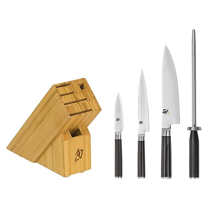 slide 2 of 3, Shun Classic Starter Knife Block Set, 5 ct