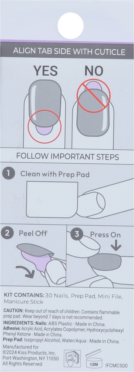 slide 2 of 13, imPRESS Classic French Ideal Nails Medium 30 ea, 30 ct