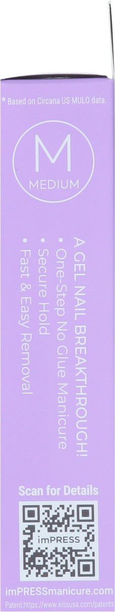 slide 7 of 13, imPRESS Classic French Ideal Nails Medium 30 ea, 30 ct