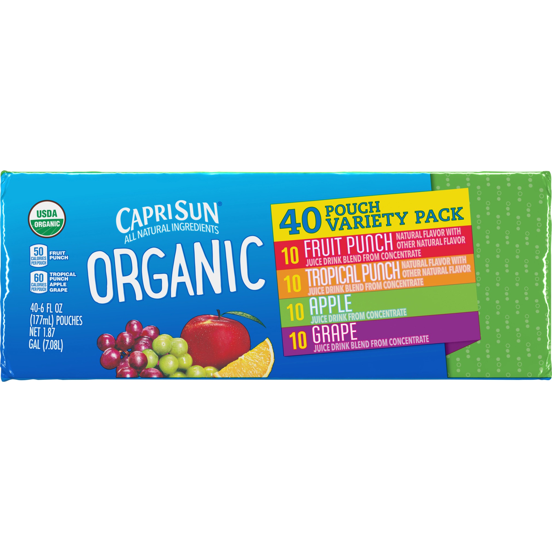 slide 1 of 6, Capri Sun Organic Juice Variety Pack, 