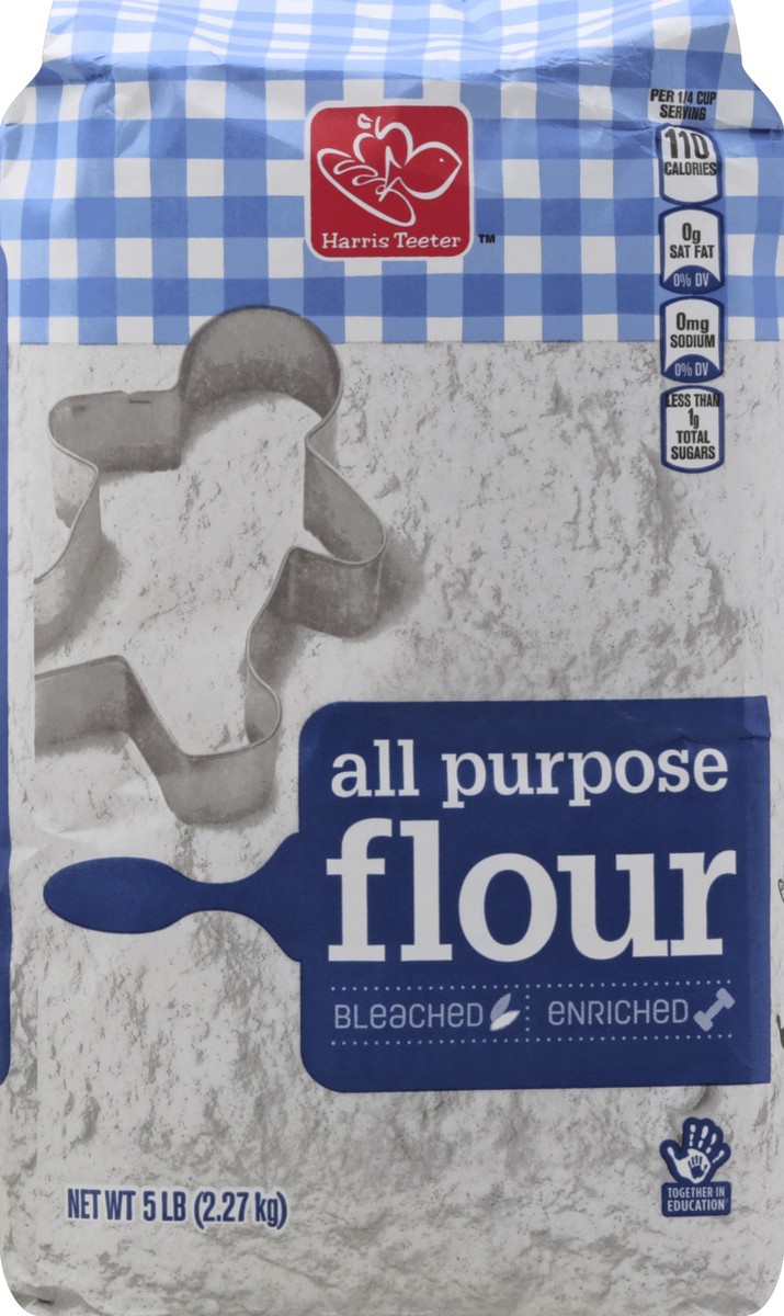 slide 1 of 5, Harris Teeter Flour - All-Purpose, 5 lb