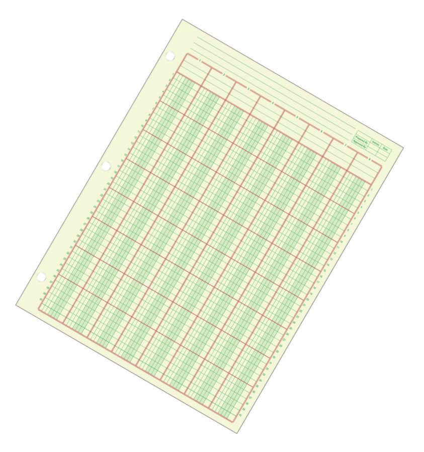 slide 2 of 4, Adams Analysis 8 Column, Pad - Green, 50 ct; 8 1/2 in x 11 in