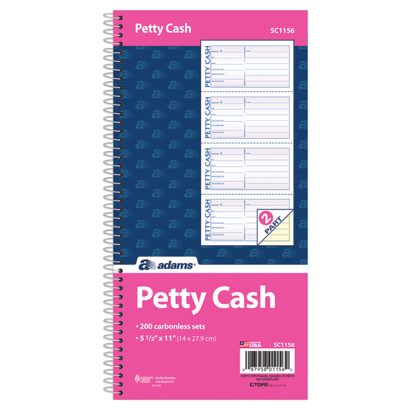 slide 6 of 9, Adams 2-Part Petty Cash Receipt Book, 1 ct