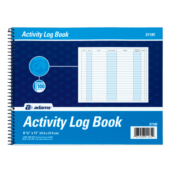 slide 2 of 2, Adams Activity Log Book, 1 ct