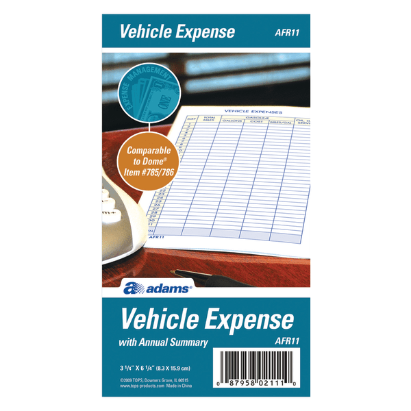 slide 2 of 2, Adams Vehicle Expense Book, 1 ct