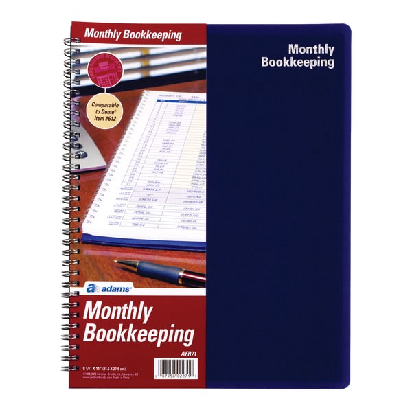 slide 2 of 4, Adams Monthly Bookkeeping Book, 8 1/2 in x 11 in