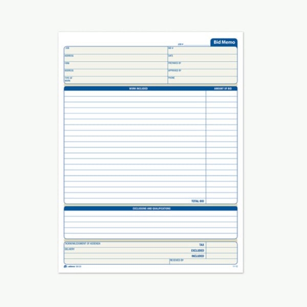 slide 2 of 3, Adams Bid Memo Books, 12 pk; 50 ct