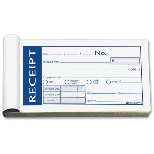 slide 6 of 6, Adams Write N' Stick Receipt Book, 2 3/4'' X 5 3/8'', 2-Part, Book Of 50 Sets, 1 ct