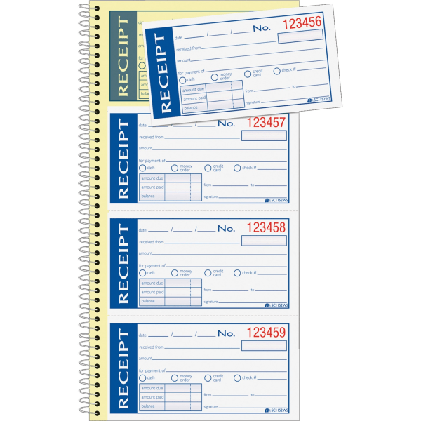 slide 3 of 5, Adams Write N' Stick Receipt Book, 5 1/4'' X 11'', 2-Part, Book Of 200 Sets, 1 ct