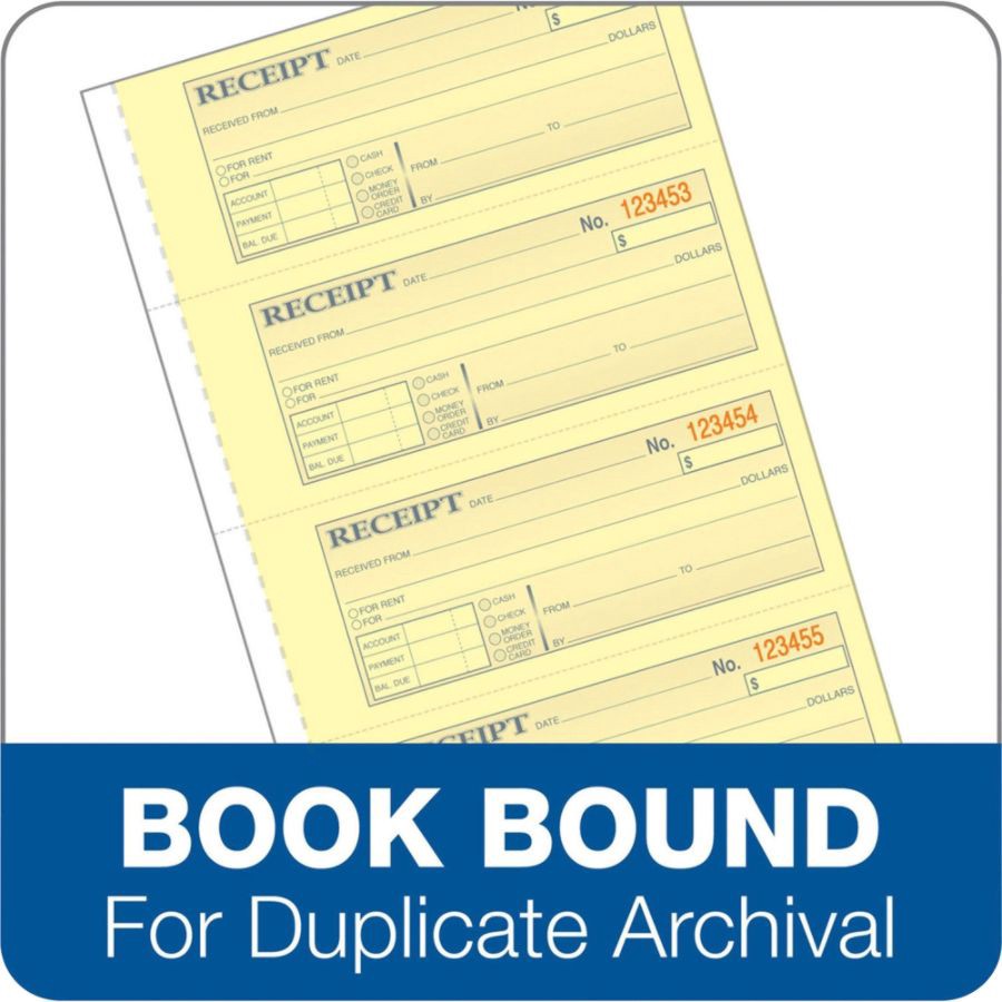 slide 3 of 9, Adams 3-Part Carbonless Money/Rent Receipt Book, 100 ct; 7 5/8 in x 11 in
