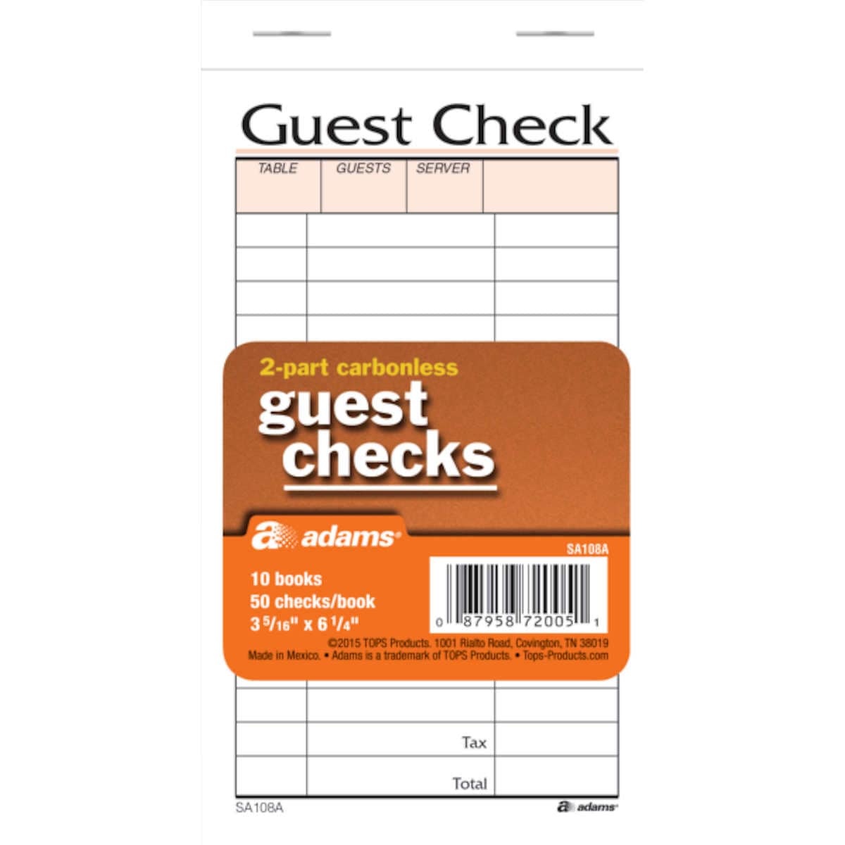 slide 1 of 1, Adams Guest Checks with Copy, 10 ct