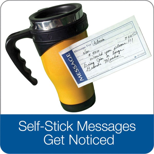slide 5 of 8, Adams Write N' Stick Phone Message Book - Canary & White, 200 ct; 11 in x 5 1/4 in
