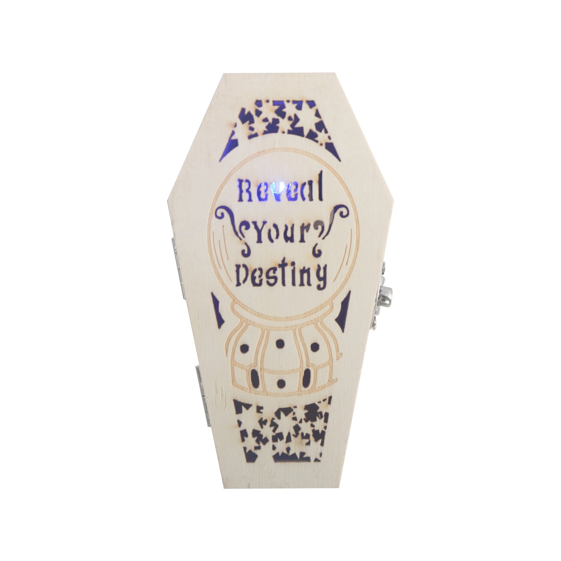 slide 3 of 4, Mini Destiny Coffin Diy Led Wood Decor By Make Market, 2.3 in x 1.5 in x 4.4 in