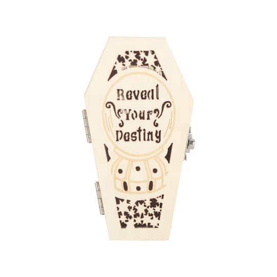 slide 1 of 4, Mini Destiny Coffin Diy Led Wood Decor By Make Market, 2.3 in x 1.5 in x 4.4 in
