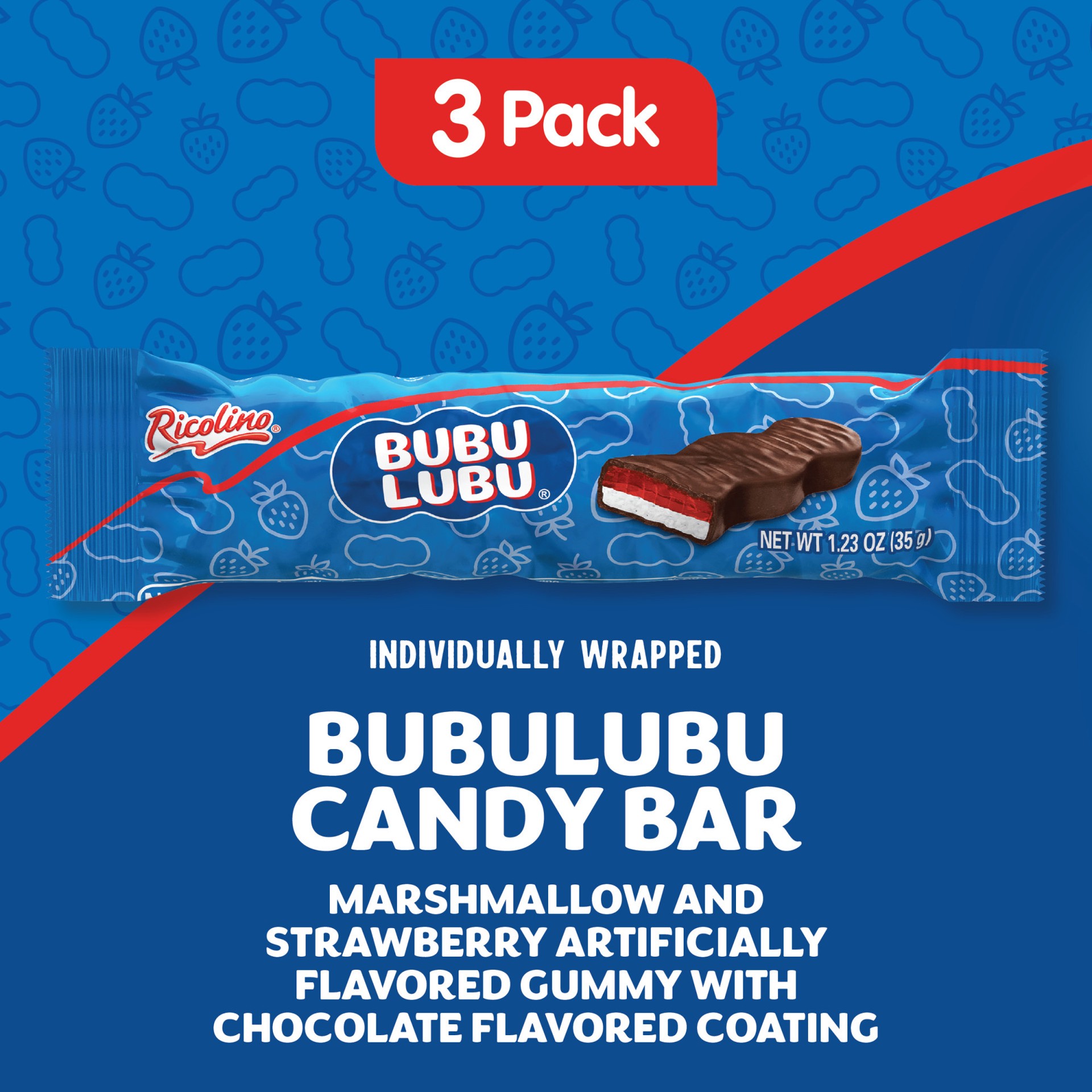 slide 4 of 5, Ricolino Bubulubu  Chocolate Marshmallow Bar, 35 gram