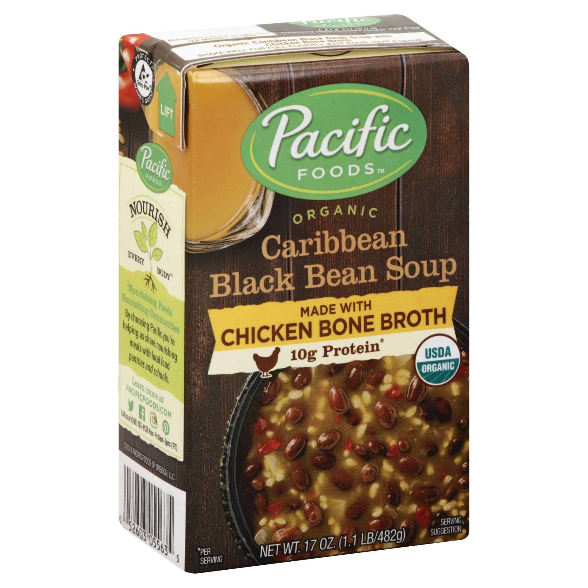 slide 1 of 4, Pacific Caribbean Black Bean Soup, 17 oz