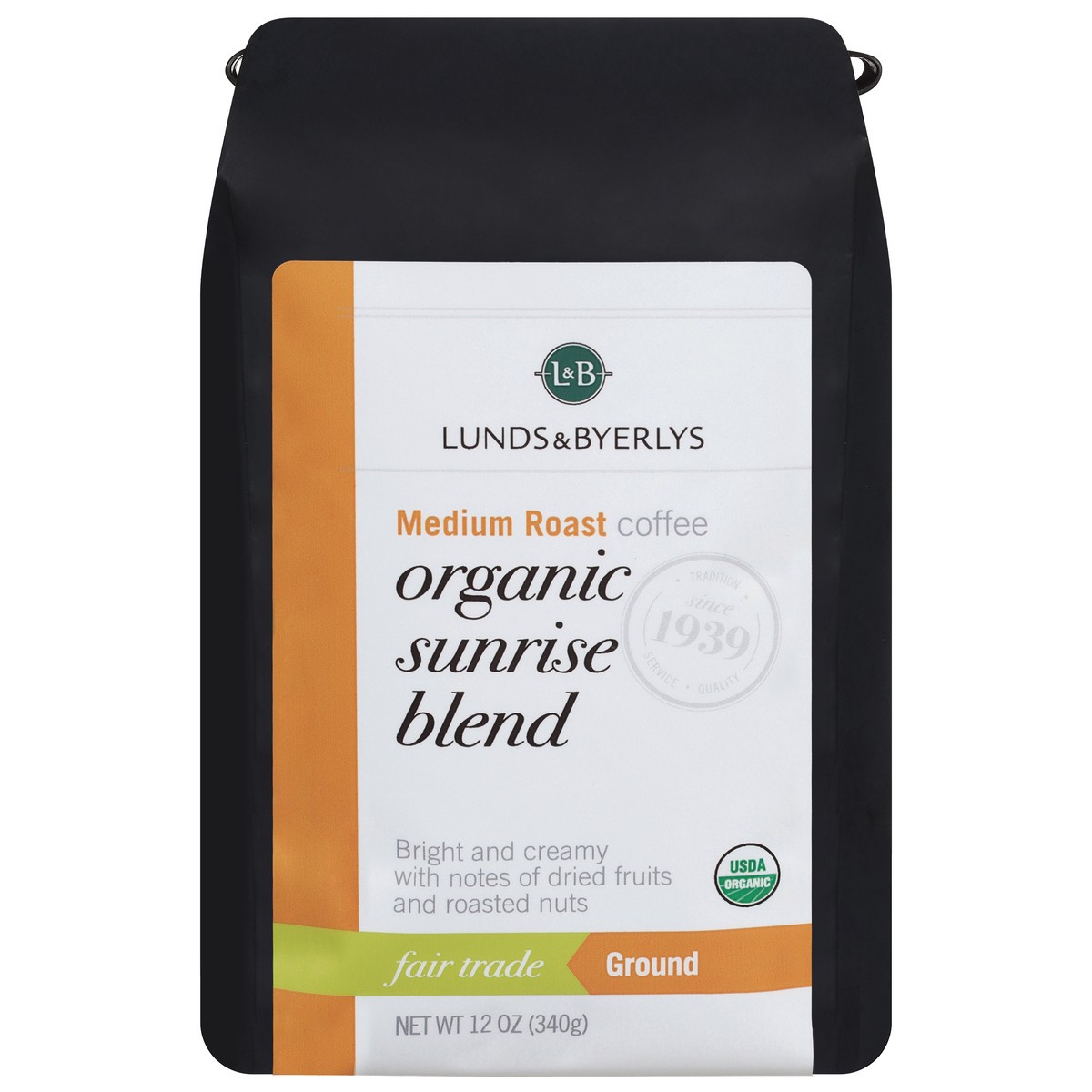 slide 1 of 9, Lunds & Byerlys Organic Medium Roast Ground Sunrise Blend Coffee 12 oz, 12 oz