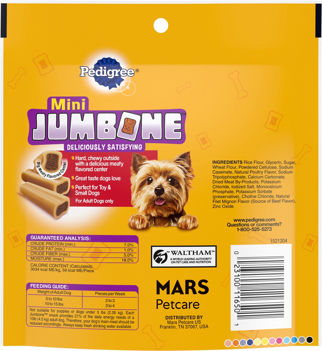 slide 5 of 9, PEDIGREE MINI JUMBONE Small Dog Treats Real Beef Flavor, 7.2 oz. Pack (12 Treats), 7.2 oz