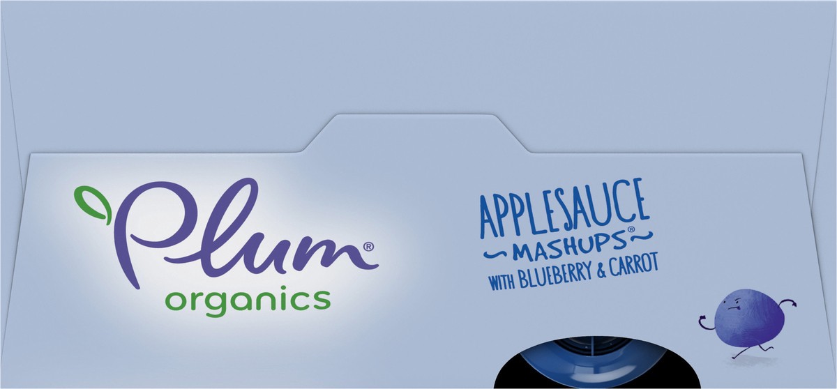 slide 9 of 9, Plum Organics Mashups Applesauce, Blueberry & Carrot 3.17oz Pouch-4-Pack, 4 ct