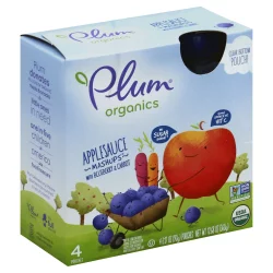 Plum Organics Organic Applesauce Mashups with Blueberry & Carrots