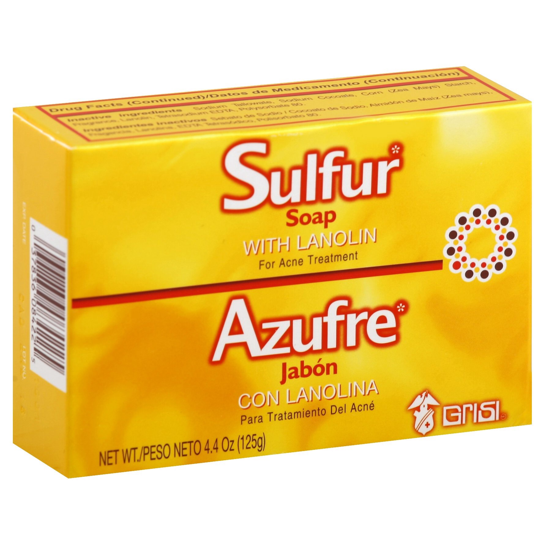 slide 1 of 12, Grisi 10% Sulfur Soap 4.4 oz Box, 4.4 oz