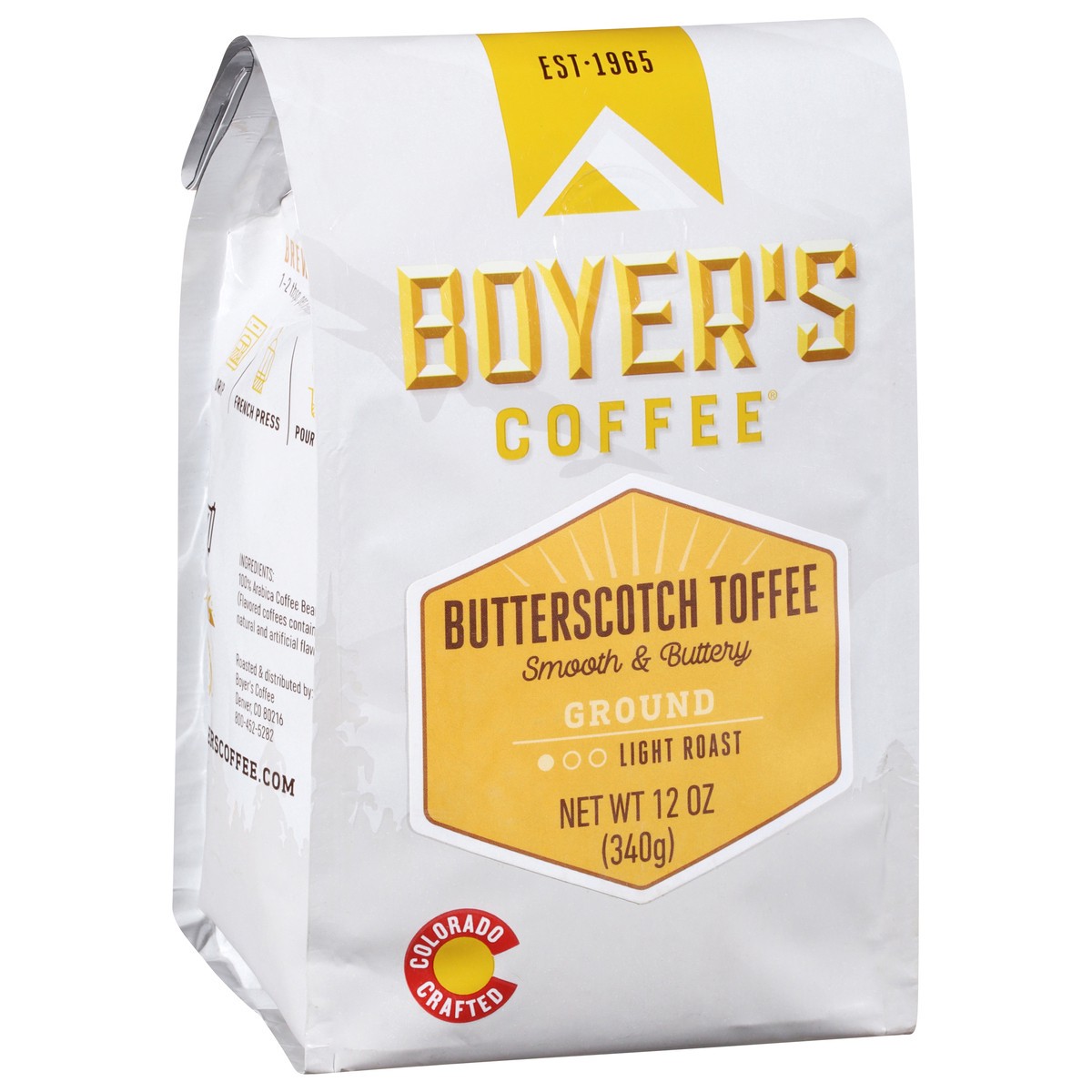 slide 2 of 10, Boyer's Ground Light Roast Butterscotch Toffee, 