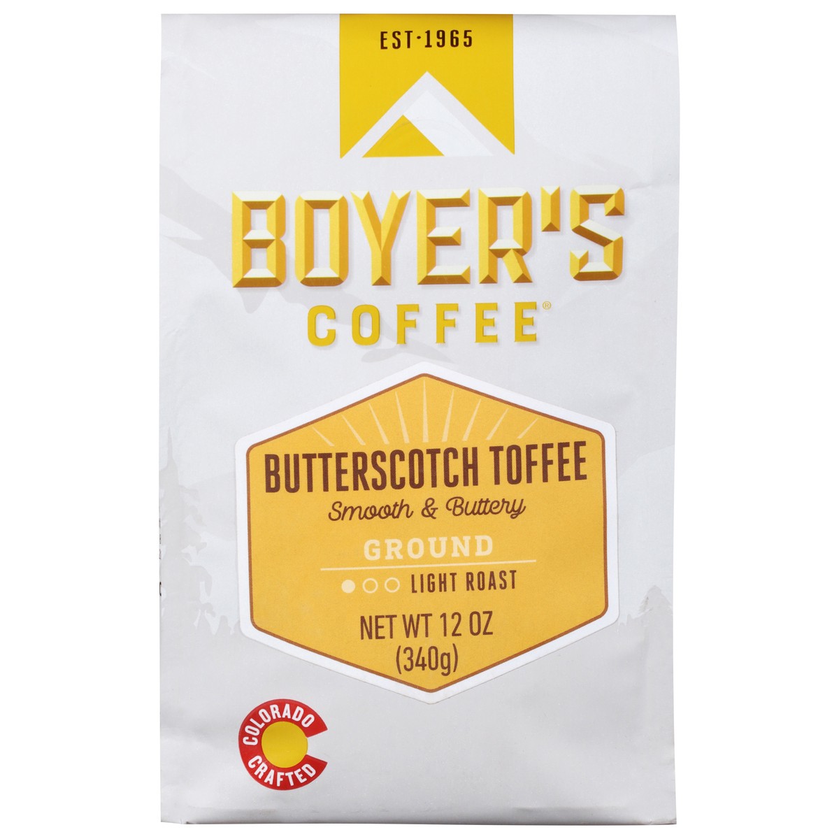 slide 1 of 10, Boyer's Ground Light Roast Butterscotch Toffee, 