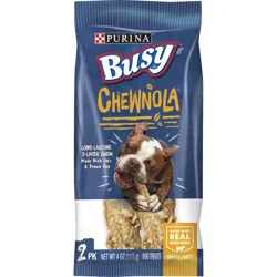 Purina Busy Rawhide Small/Medium Breed Dog Bones, Chewnola With Oats & Brown Rice