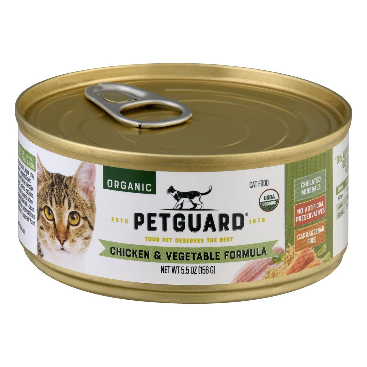 slide 1 of 9, PetGuard Petgrd Cat Org Chicken & Vegetable, 5.5 oz