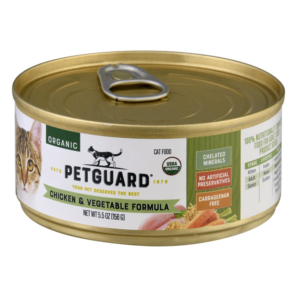 slide 3 of 9, PetGuard Petgrd Cat Org Chicken & Vegetable, 5.5 oz