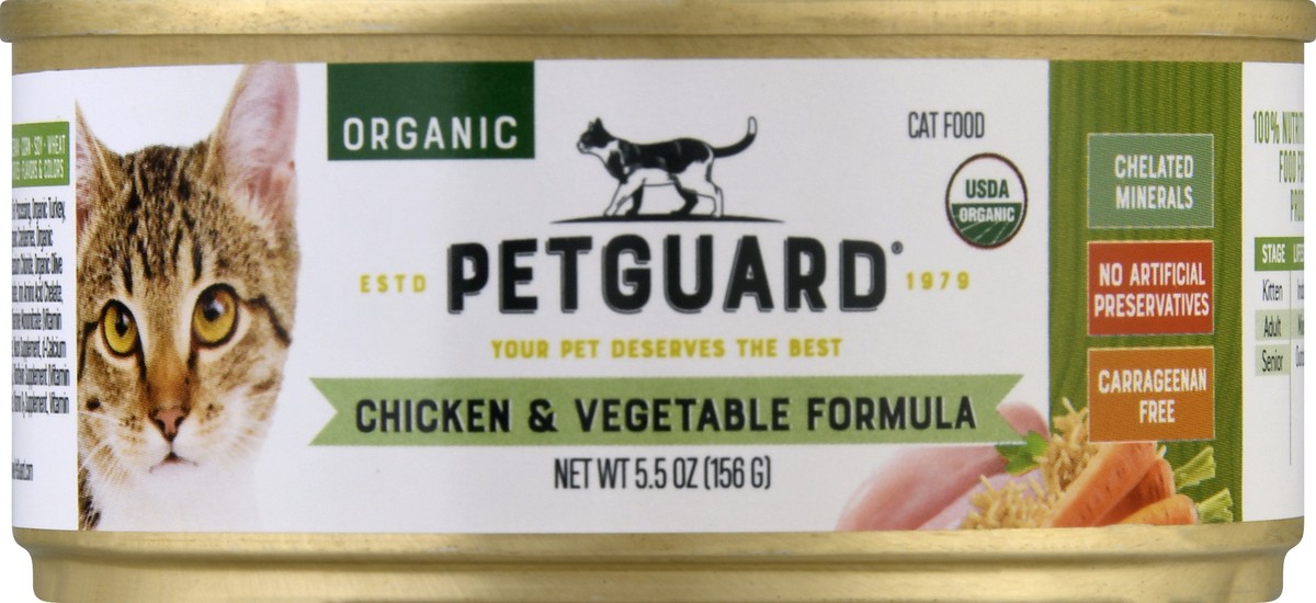 slide 8 of 9, PetGuard Petgrd Cat Org Chicken & Vegetable, 5.5 oz