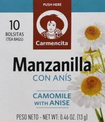 Carmencita Tea Bags Camomile with Anise Tea - 10 ct