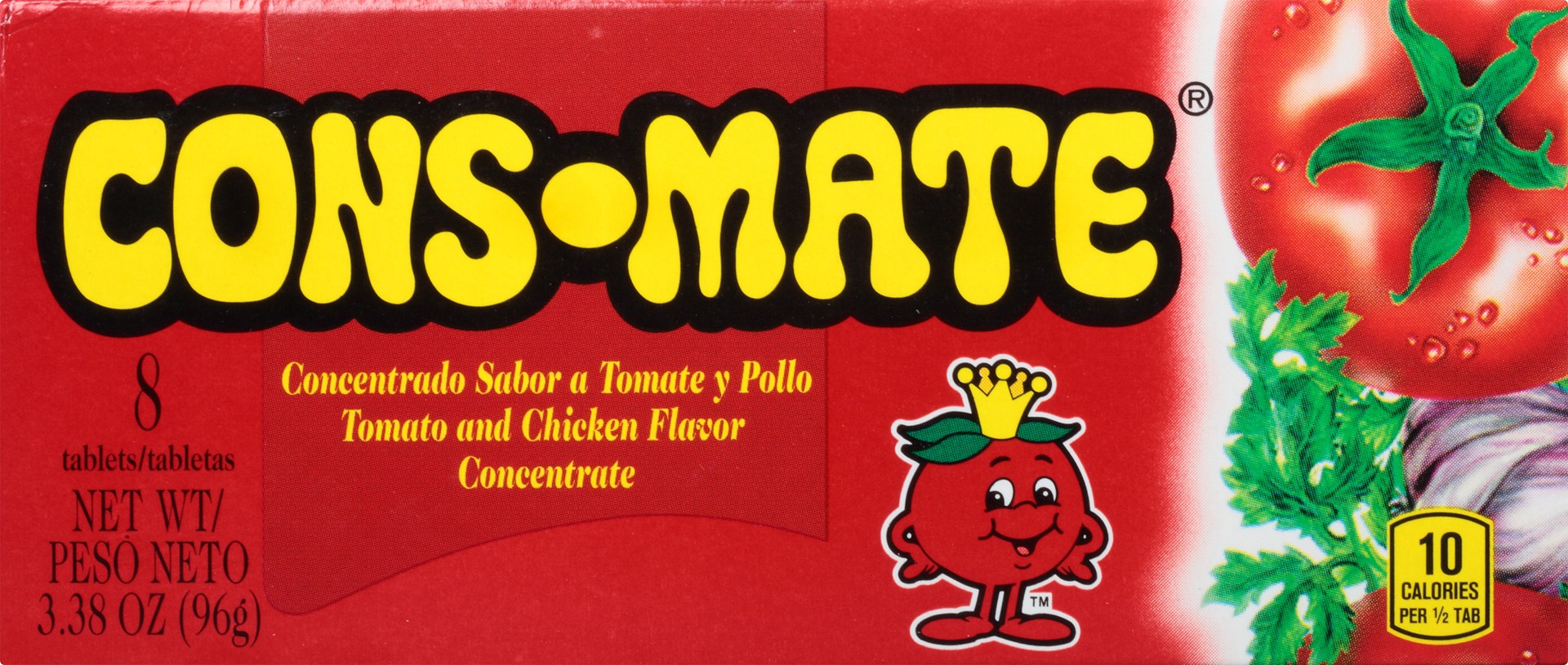 slide 1 of 7, Consomate DISCONTINUED_Cons-Mate(R) Tomato and Chicken Flavor Concentrate Tablets 8 ct Box, 8 ct