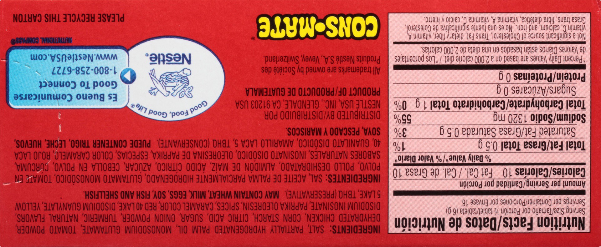 slide 7 of 7, Consomate DISCONTINUED_Cons-Mate(R) Tomato and Chicken Flavor Concentrate Tablets 8 ct Box, 8 ct