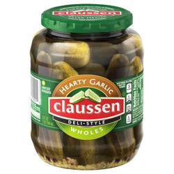 Claussen Hearty Garlic Pickle Wholes, 32 fl. oz. Jar