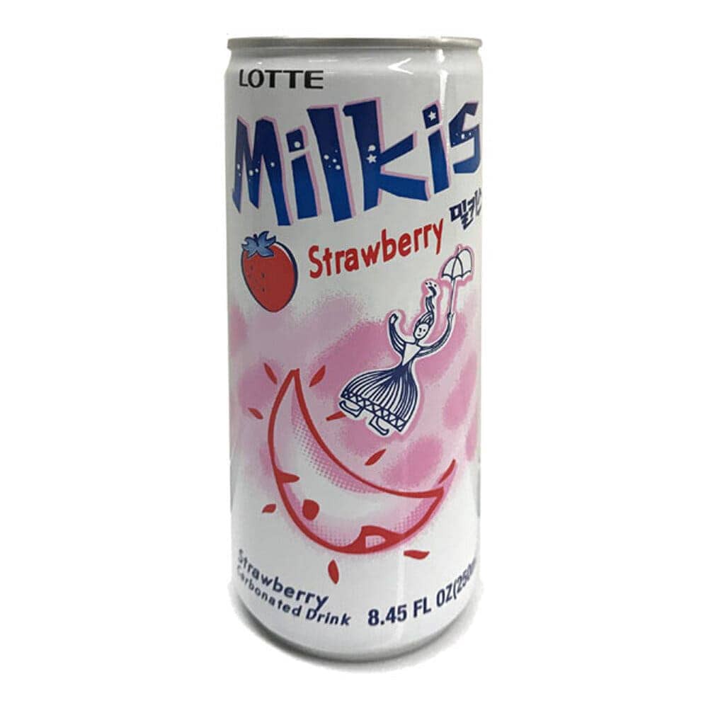 slide 2 of 2, Lotte Milkis Strawberry Soda, 8.5 fl oz