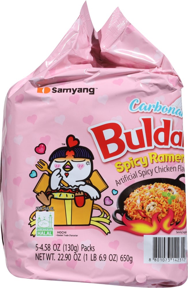 slide 3 of 4, Samyang Carbo Hot Chicken Ramen, 5 ct