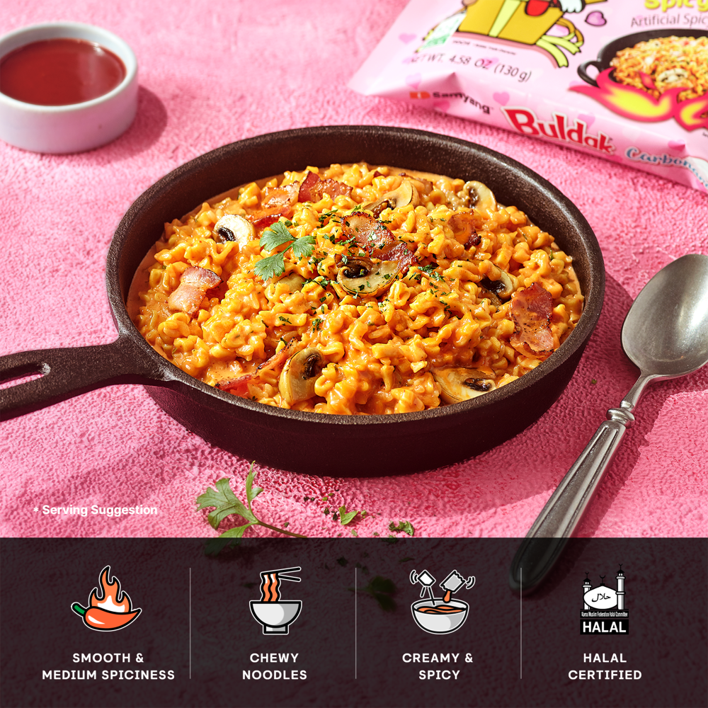 slide 4 of 5, Samyang Buldak Spicy Ramen Carbonara Big Bowl - 3.7 Oz, 3.7 oz