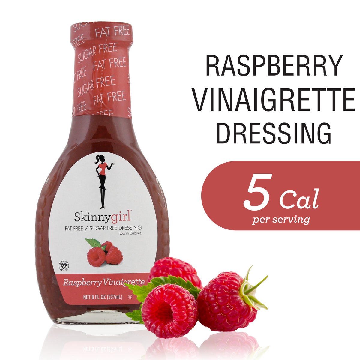 slide 4 of 11, Skinnygirl™ Raspberry Vinaigrette Fat Free/Sugar Free Salad Dressing 8 fl. oz. Bottle, 8 fl oz