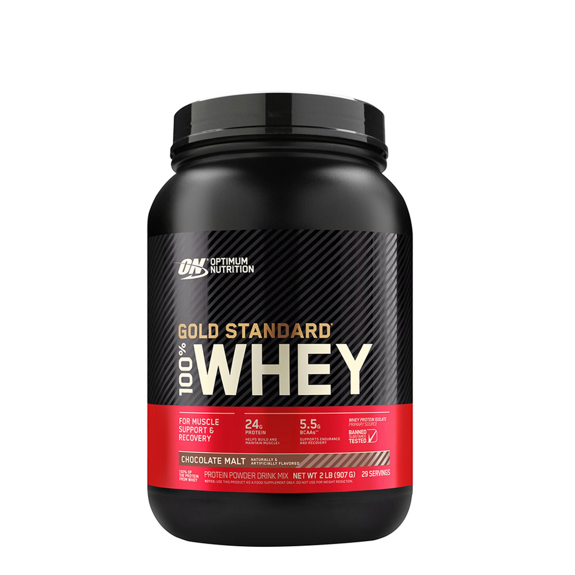 slide 1 of 1, Optimum Nutrition Gold Standard 100% Whey - Chocolate Malt, 2 lb